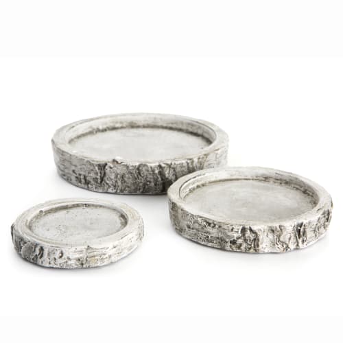 Lysfat sement s/2 til kubbelys "Bjørkestamme"