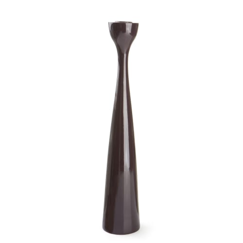 Lysestake poly mørk lilla H:36 cm