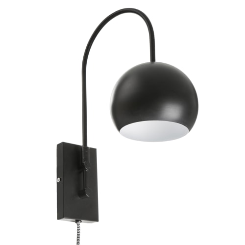 Vegglampe sort H:40 cm