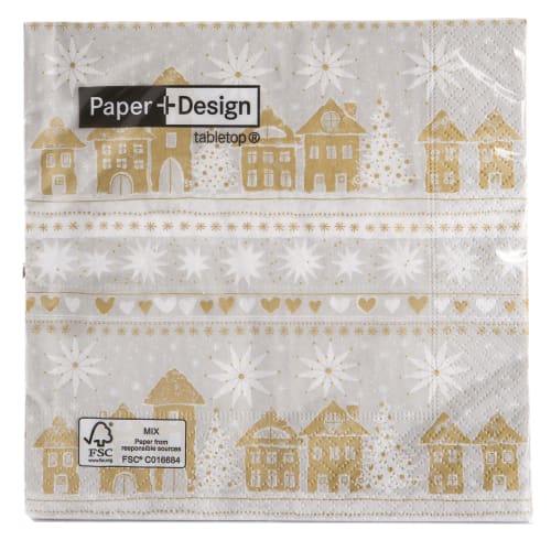 Serviett "Golden village" 20 pk 33x33 cm