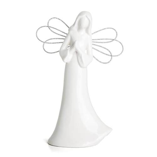 Engel m/metall vinger H:19,6 cm