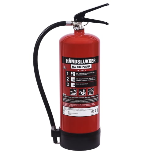 Brannslukker 6 kg ABC pulver 55A