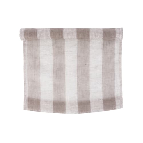 Løper linen linstripet 40x100