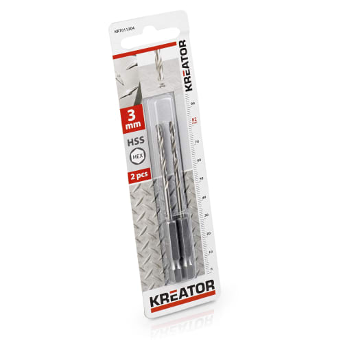 Bor 2 pk hss hexfeste 3x82mm