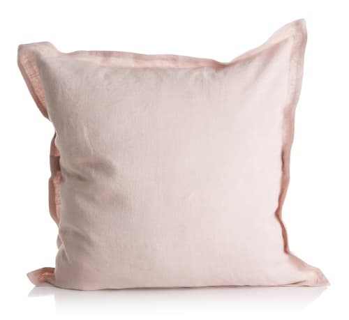 Putetrekk Linea 100% lin lys rosa 50x50 cm