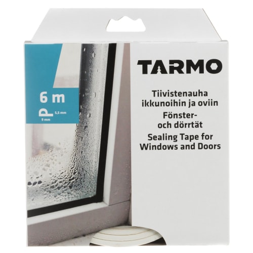 Tetningslist P-profil hvit 9x6mm
