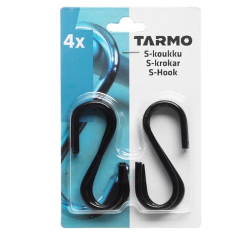 Krok s-modell stål pvc 4 stk sort