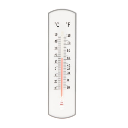 Termometer innendørs/utendørs plast hvit 16x4x1cm