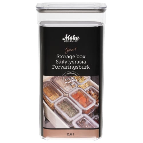 Oppbevaringsboks med lokk 2,6L Maku