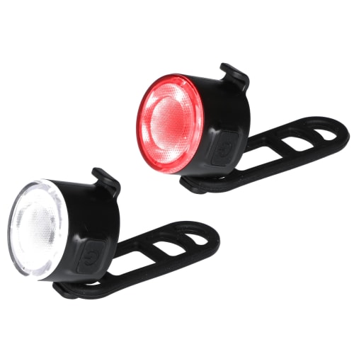 Sykkellyktsett oppladbart rund 50 lm