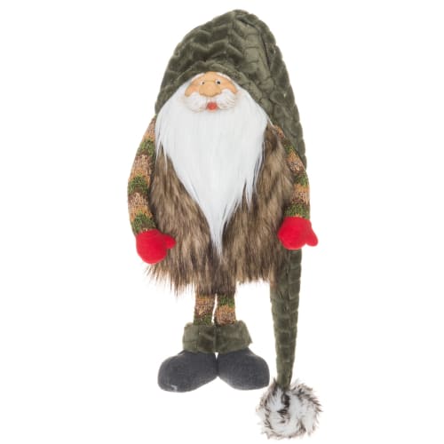 Nisse gnom med grønn lue 50cm