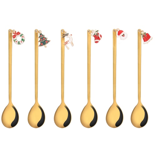 Teskje med juledekor 6 pk