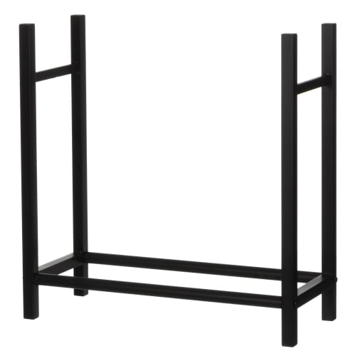 Vedstativ sort 60x26x62cm