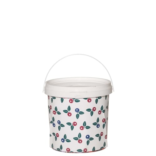 Plastbøtte med lokk, bær 1 L