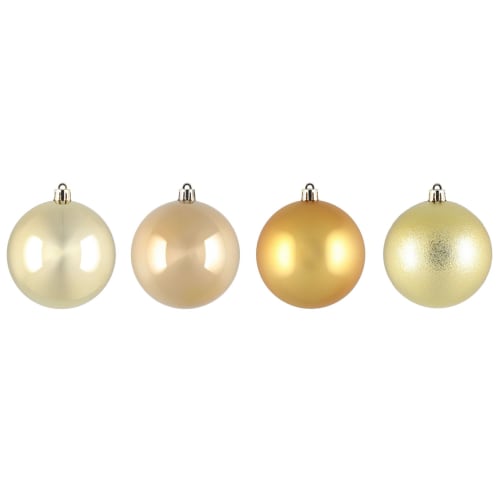 Julekule 4 ass gull 8cm 8pk