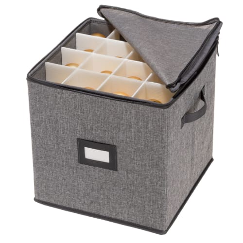 Oppbevaringsbag til juletrepynt grå