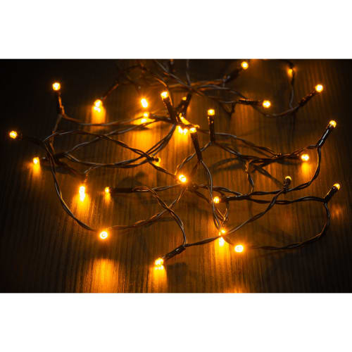 Lyslenke 360 LED Amber IP44 svart ledning