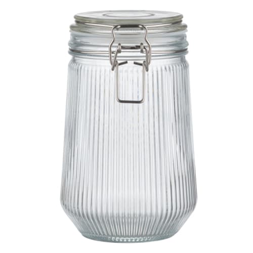 Glasskrukke "striper" med patentlokk 0,9L
