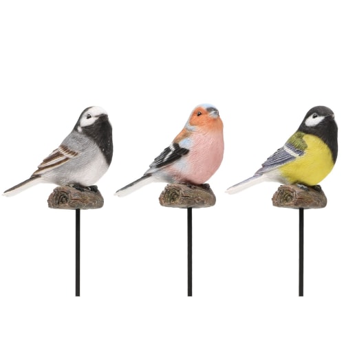 Dekorfugl på pinne 75cm 3ass