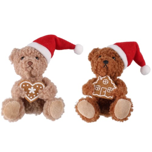Dekorfigur teddybjørn 10 cm Assortert