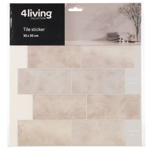 Fliser sevklebende beige 30x30 cm