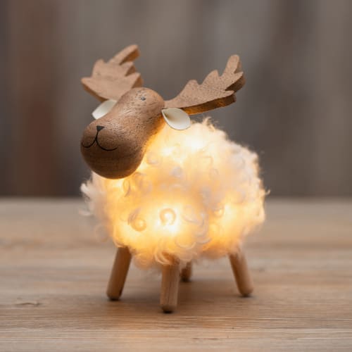 Dekorfigur Reinsdyr med LED-lys