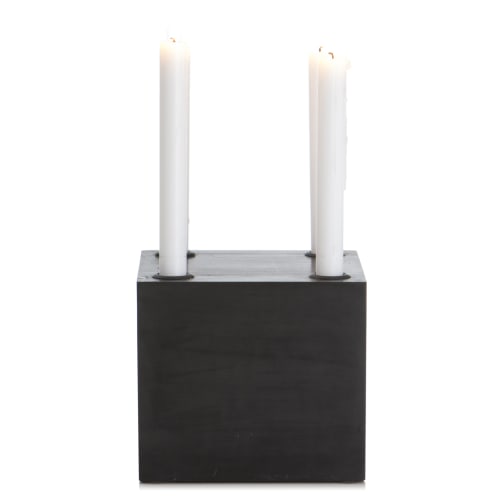 Lysestake til 4 lys sort