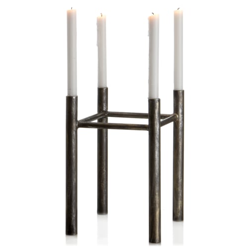 Lysestake/adventstake grå/gull H:30 cm