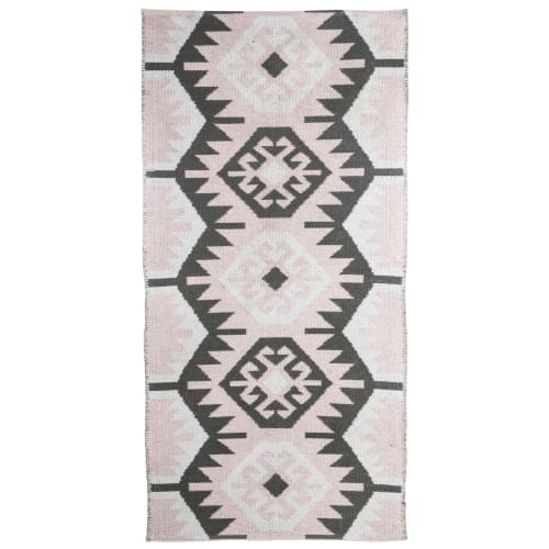 Rye damask rosa/grå 70x140 cm