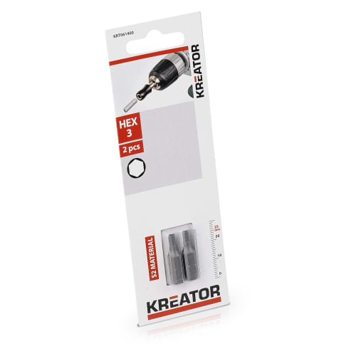 Bits 2 pk hex3 25 mm Kreator