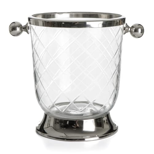 Isbøtte slipt glass H:26 cm