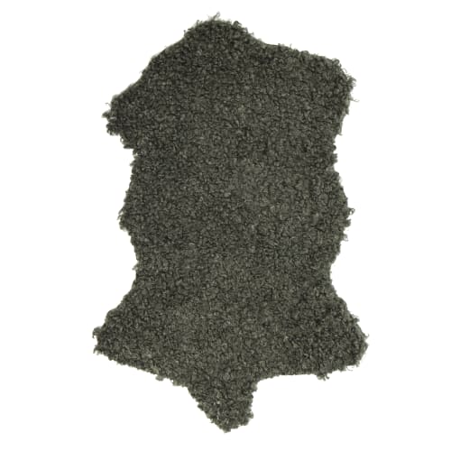 Skinn Ulla m/fuskepels grønn 60x90 cm