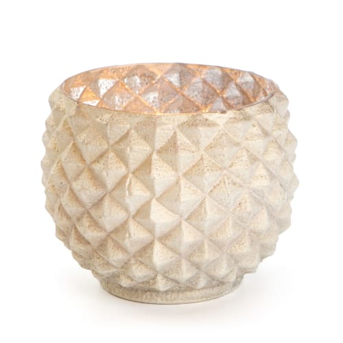 Telysholder Tåke m/diamantmønster h:8 ø:7,5 cm