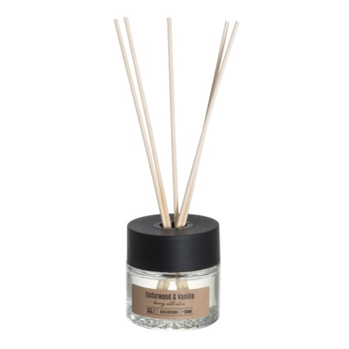 Romduft med pinner sedertre og vanilje 50ml