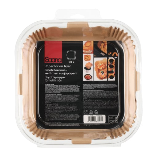 Papir til airfryer 50stk firkantet