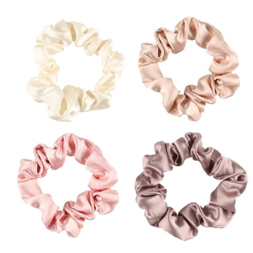 Hårstrikk sateng liten 4 stk flerfarget