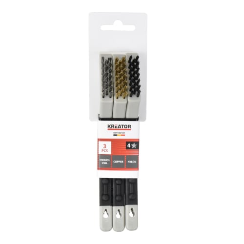 Stålbørste sett 3 pk mini Ny