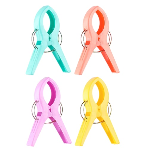 Strandhåndkleklemme 4-pakning i farger