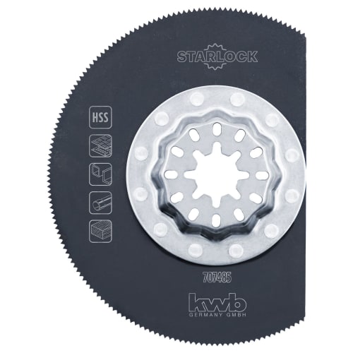 Segmentsagblad HSS for Multiverktøy Halvrund 85 mm Kwb