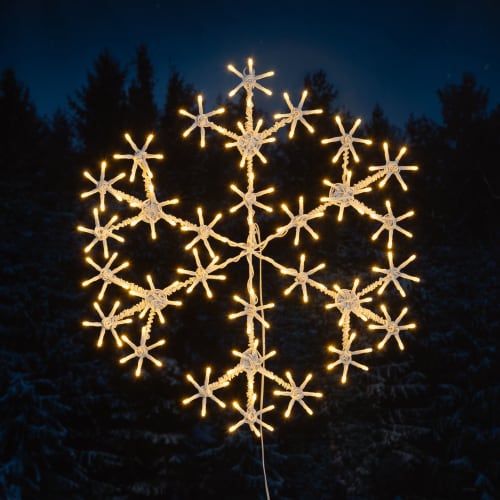 Vindusdekorasjon snøfnugg 180LED 50 cm