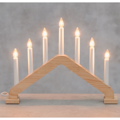 Adventstake Lilyan 7 armet naturlig