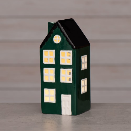 Dekorhus Århus LED Grønn 21cm