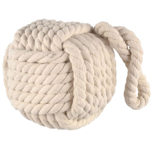 Dørstopper knute 14 cm off-white
