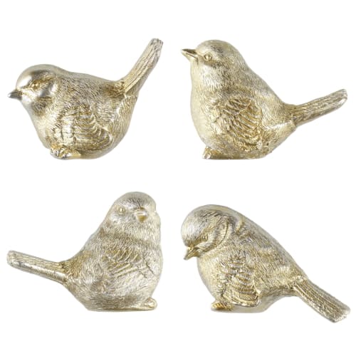 Dekorfugl gull 4ass