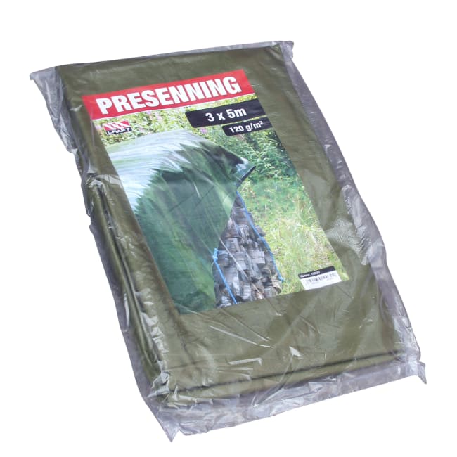 Presenning 3 x 5 m 120 gr grønn