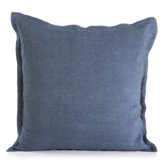 Putetrekk Linea 100% lin mellomblå 50x50 cm