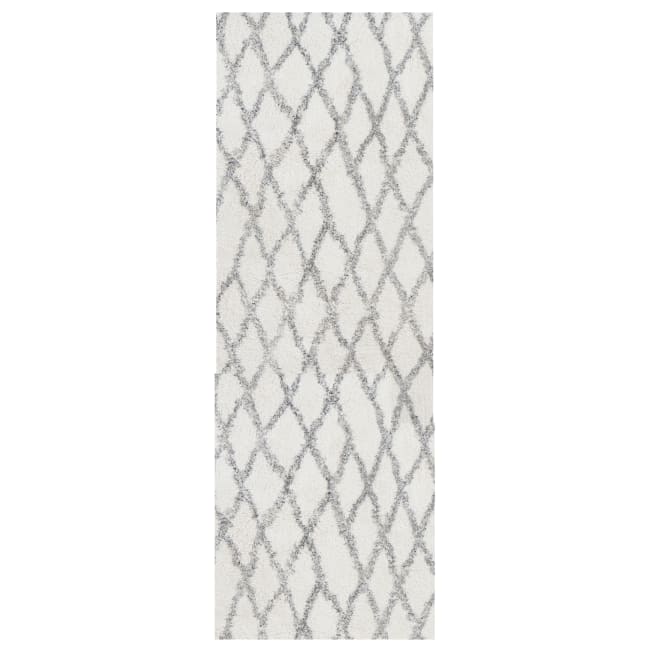 Rye Flossie hvit m/grå striper 70x200