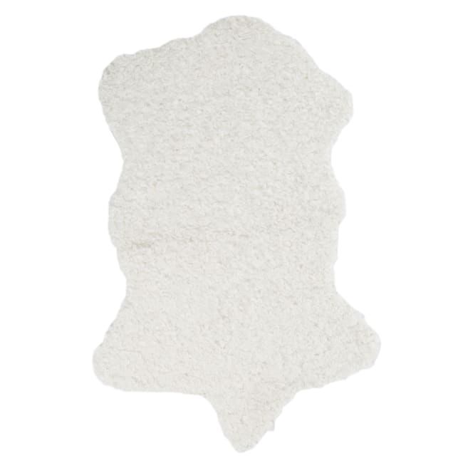 Skinn Ulla m/fuskepels offwhite 60x90 cm