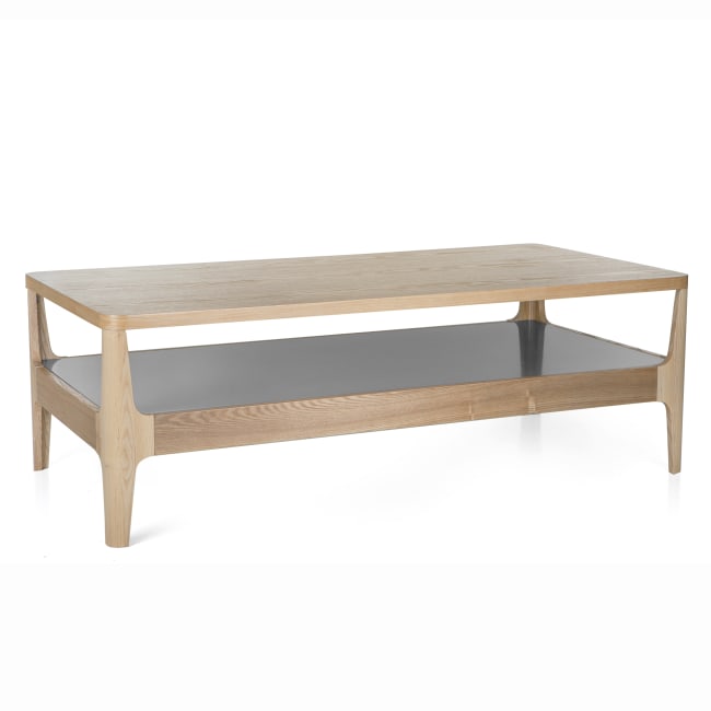 Salongbord m/magasinhylle ask 60x120 cm