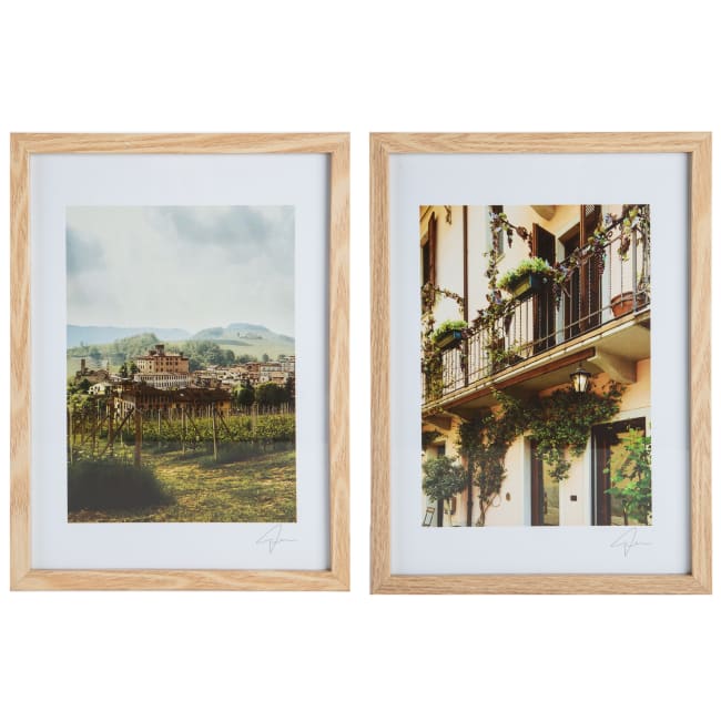 Bilde m/ramme i eik "look" Barolo Italia 2ass